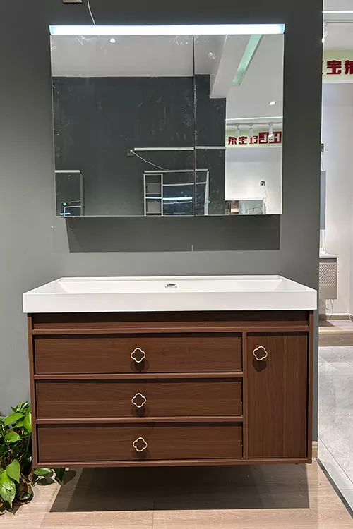 Multi-Drawer Multi-Layer Solid Wood Bathroom Vanity